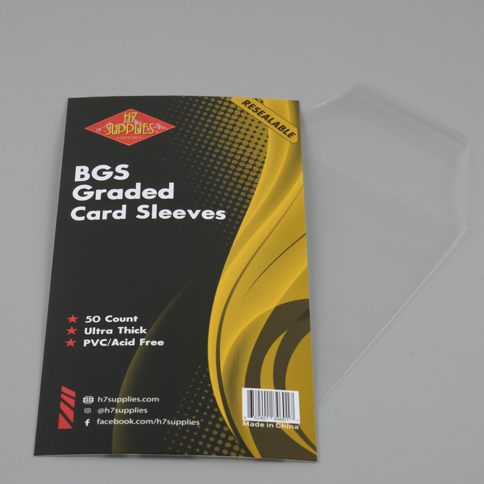 cardboard gold graded card bags BGS Graded Card Sleeves – H7 Supplies